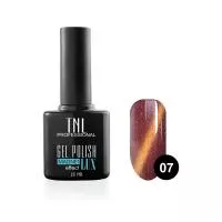 Гель-лак TNL - magnet lux №07 - малиново-вишневый с блестками (10 мл.)