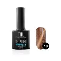 Гель-лак TNL - magnet lux №10 - коньячный с блестками (10 мл.)